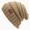 Womens Outono Inverno malha Slouchy Cruz Caps Beanie trançado chapéu torcido (HW106)